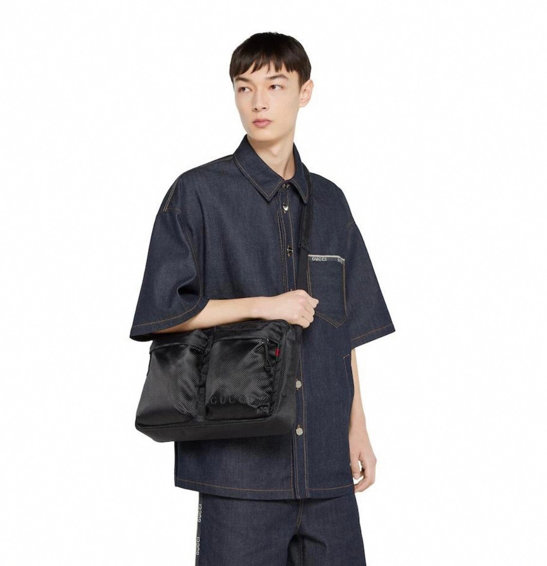 Nexus GG monogram carbon-fibre cross-body bag