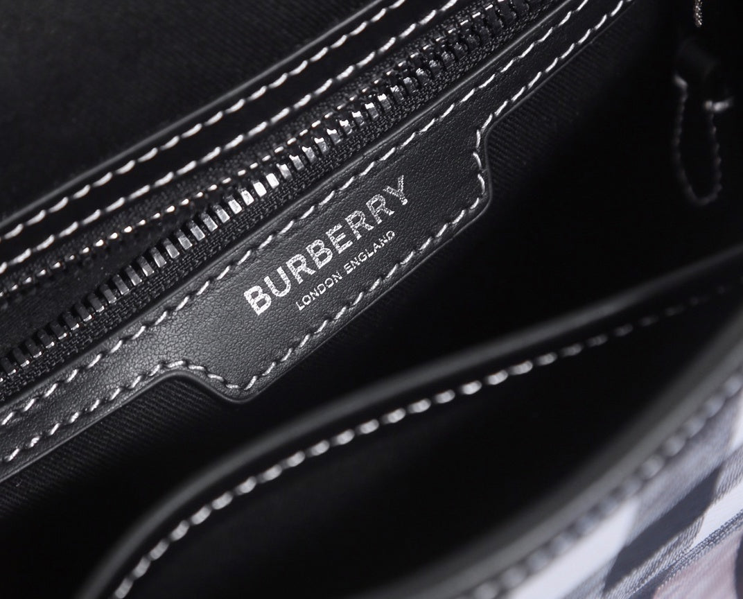 Dark Birch Brown Check Messenger Bag