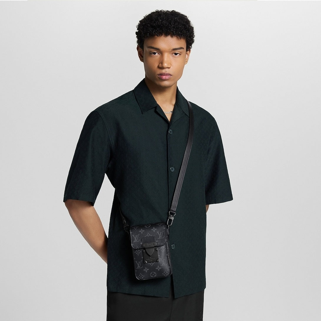 S-Lock Vertical Wearable Wallet in Monogram Eclipse Canvas
