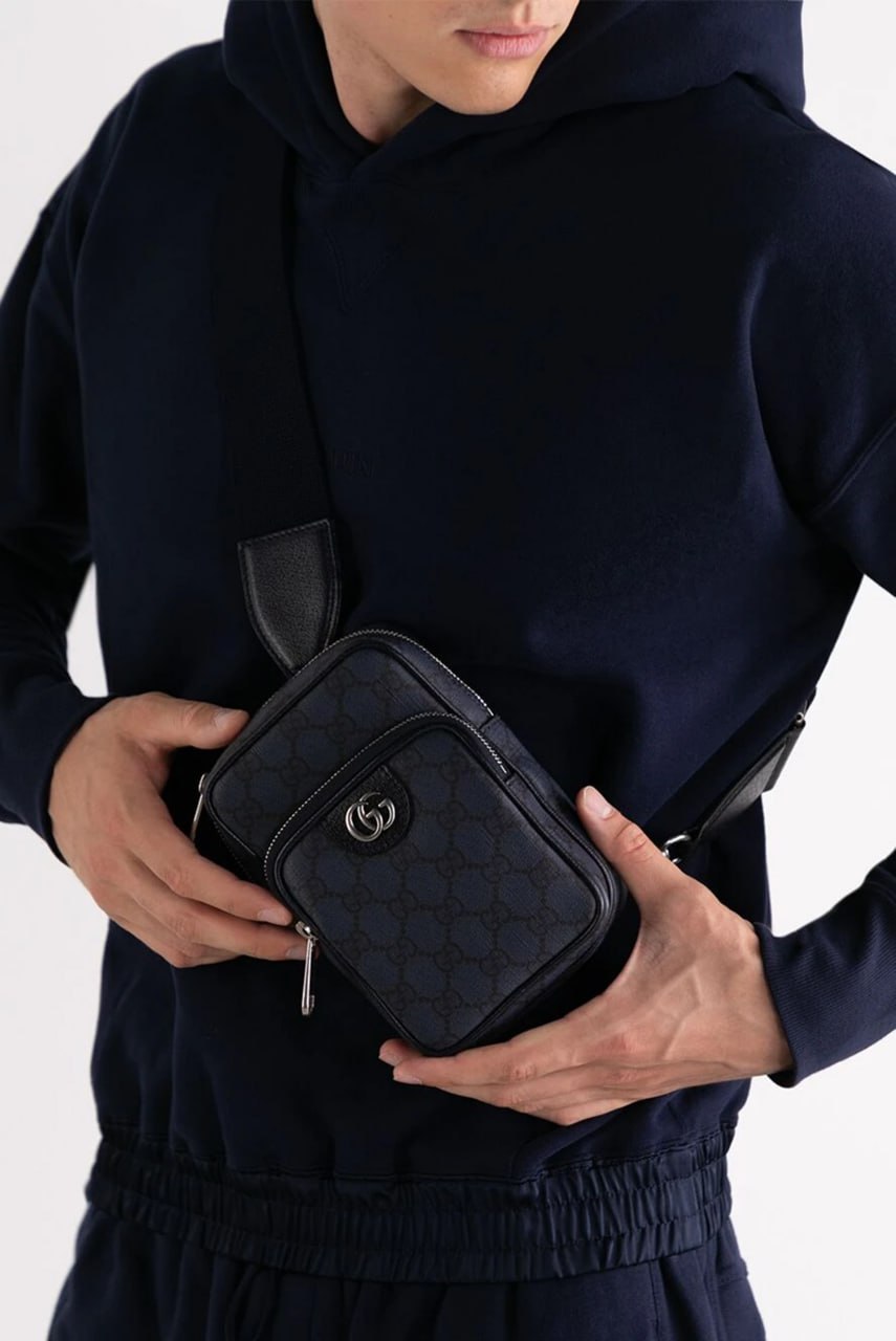 Gucci GG Supreme Mini Crossbody Bag – Dark Blue