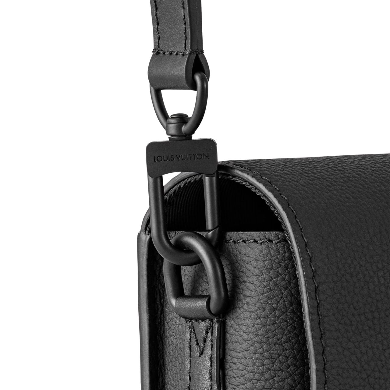 Fastline Messenger Bag | Black Taurillon Leather