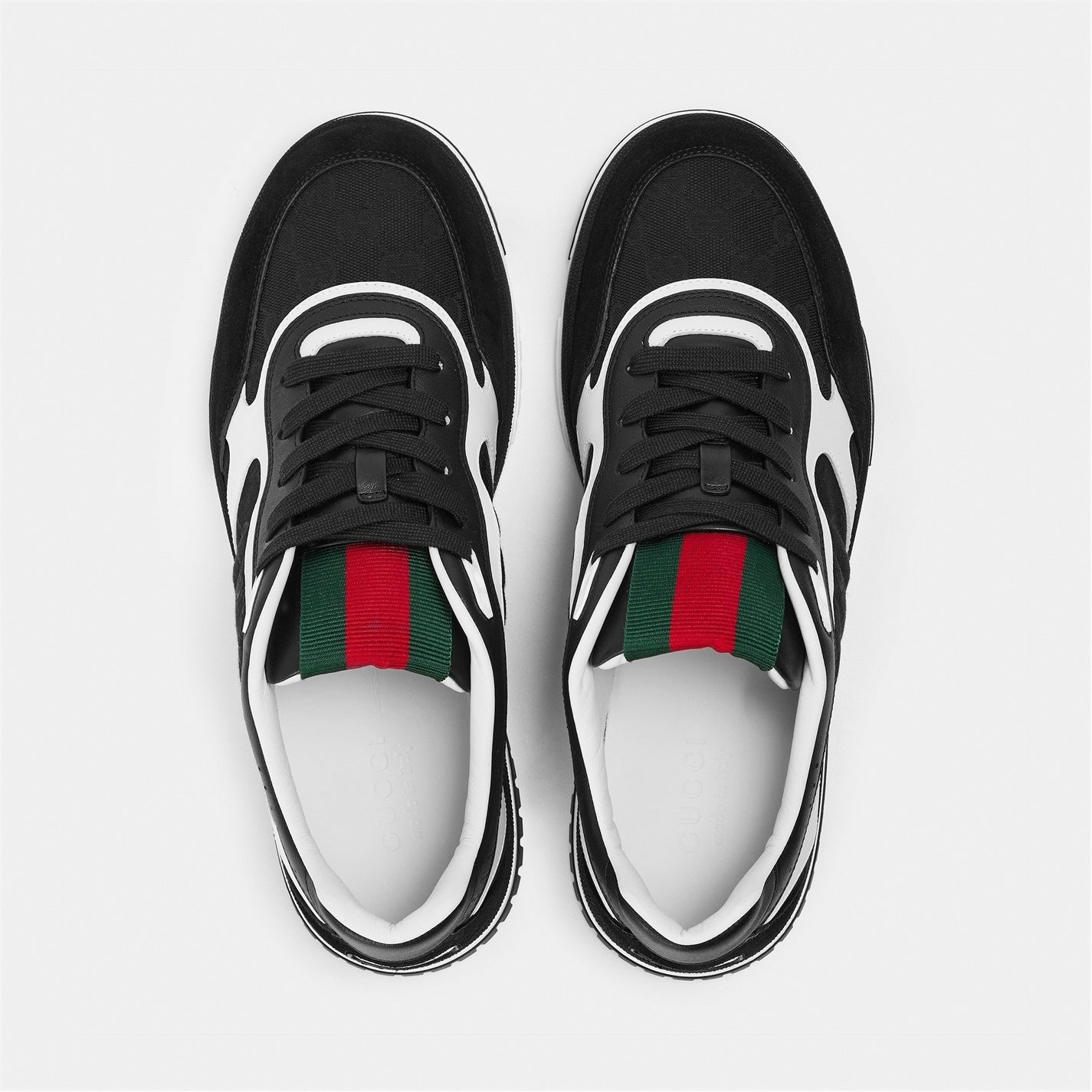 GG Re-Web Sneakers in Black and White