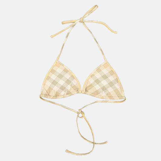 Checked Bikini Top
