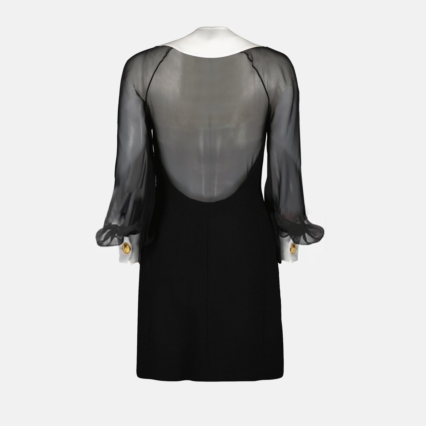 Mini strapless black dress