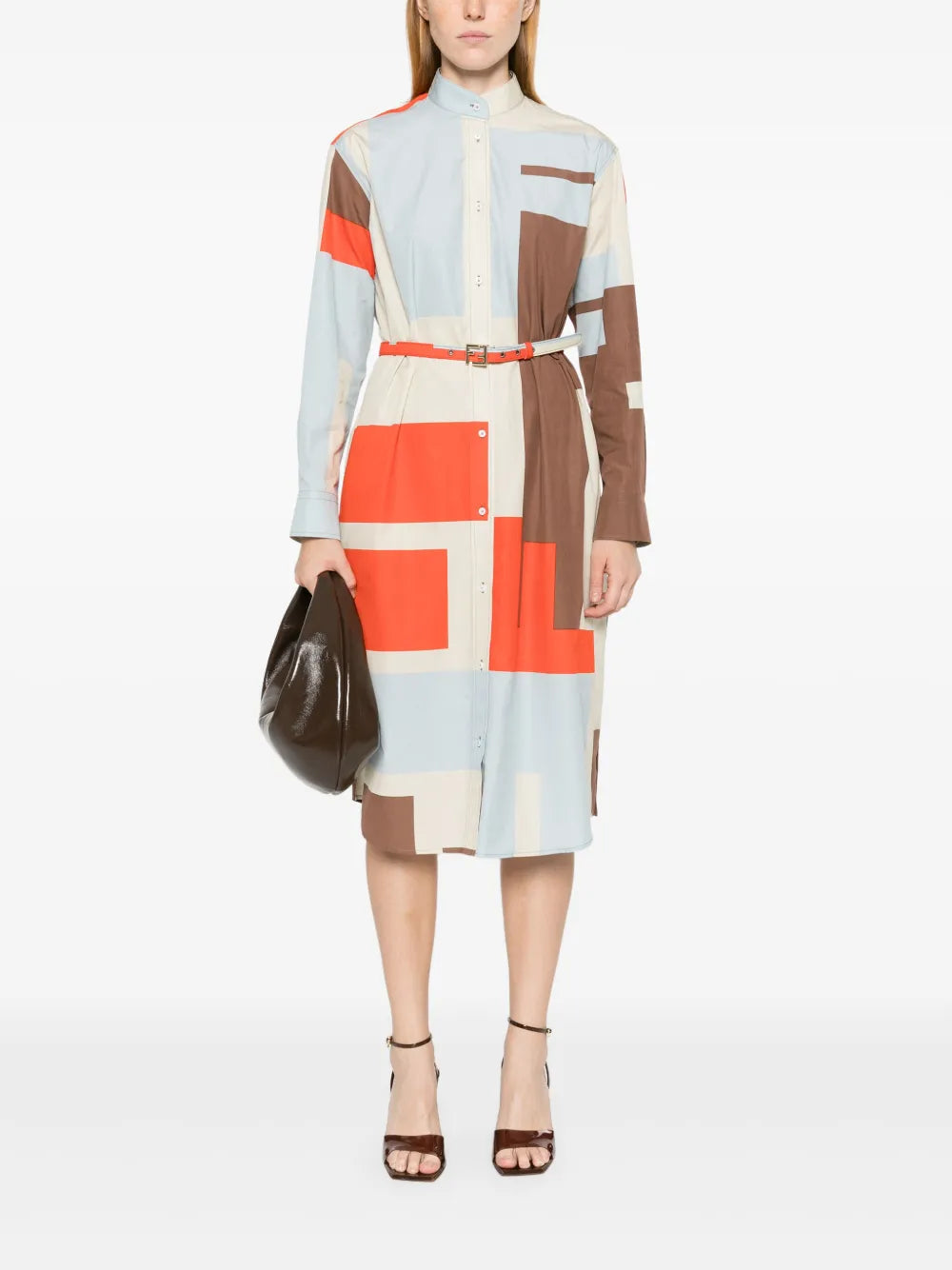 Multicolored Puzzle Print Dress