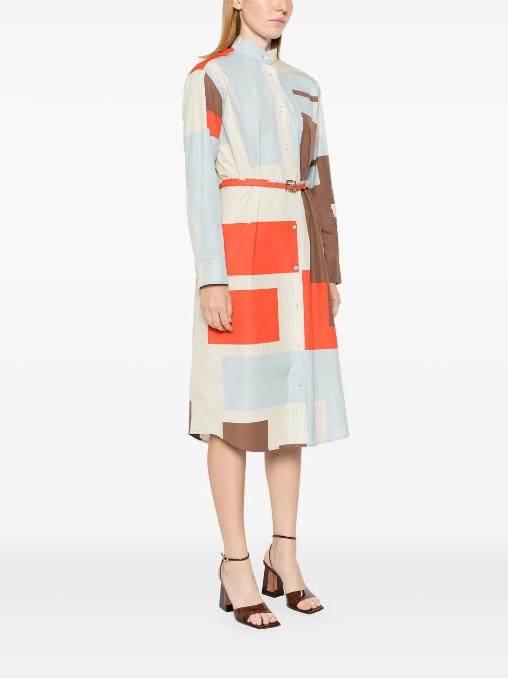 Multicolored Puzzle Print Dress
