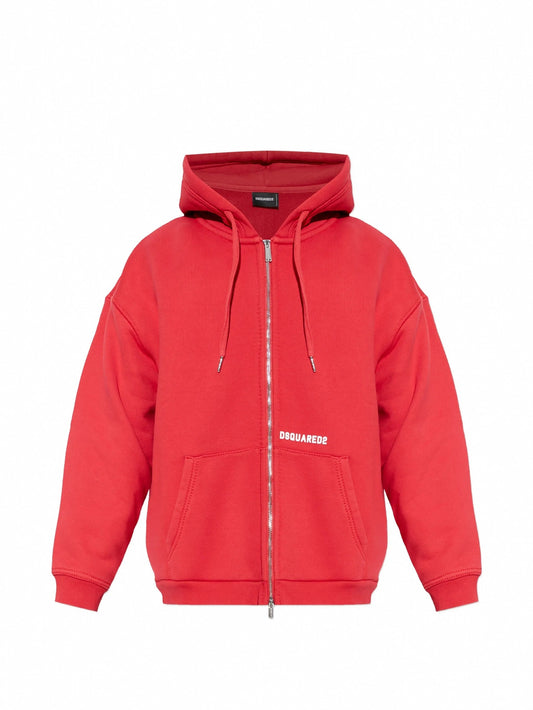 Logo-Embroidered Zip-Up Hoodie