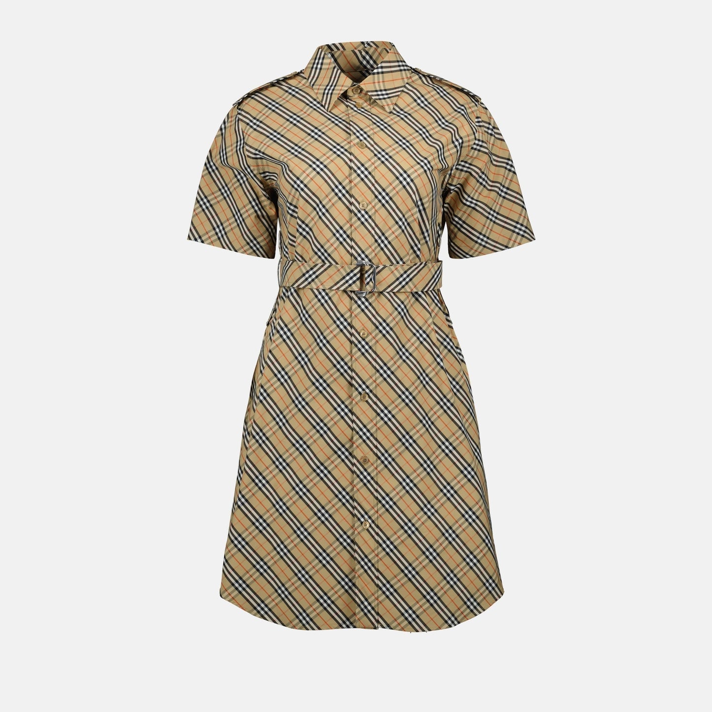 Checkered Shirt Dress