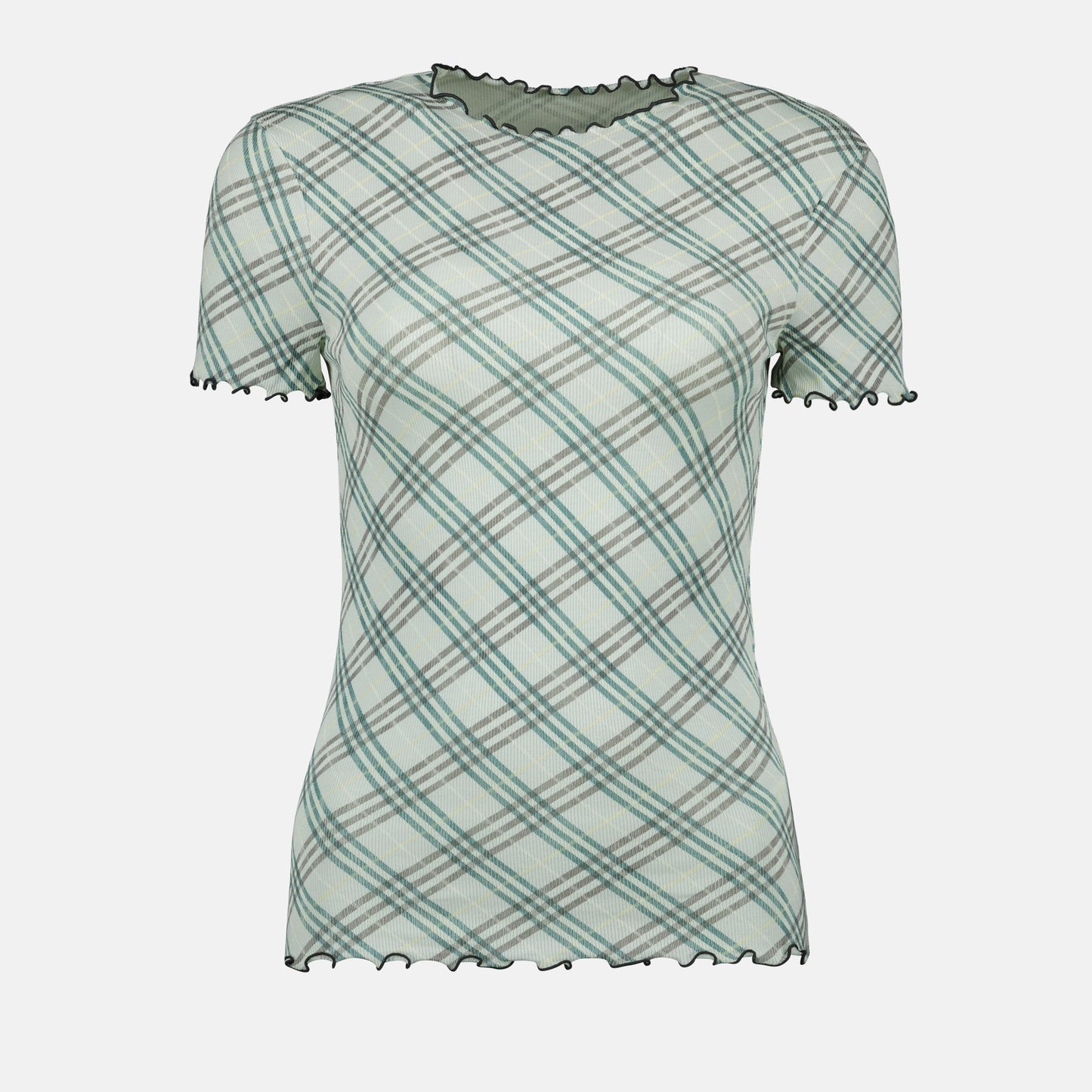 Checked Stretch Top