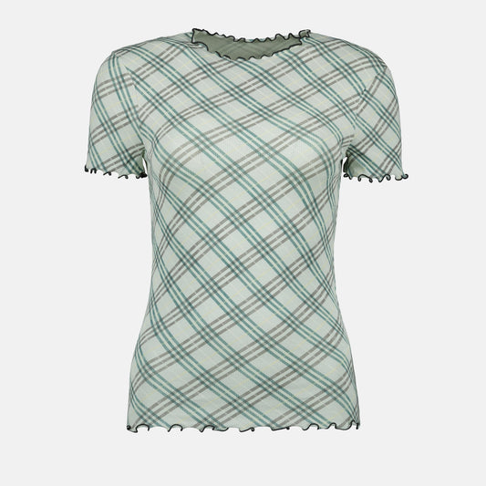 Checked Stretch Top