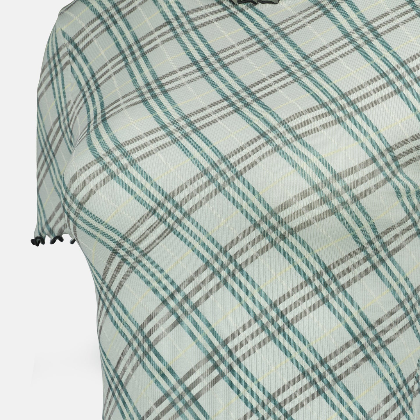 Checked Stretch Top