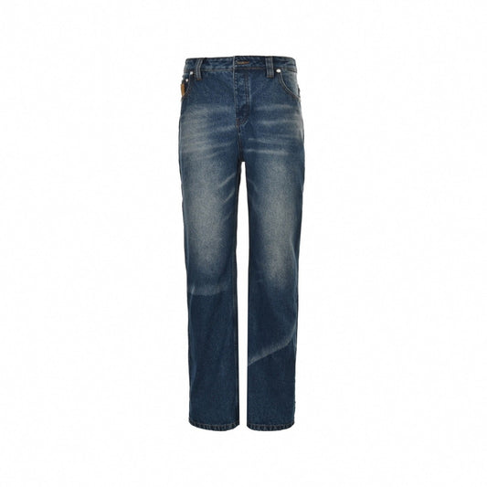 Vintage Wash Blue Denim Jeans