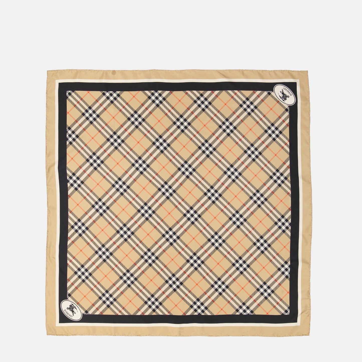 Checked Silk Scarf