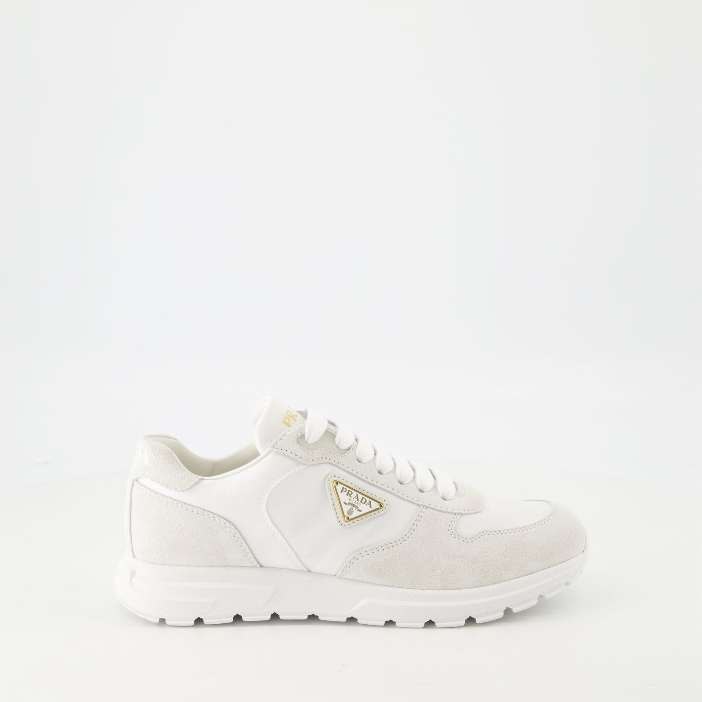 Nylon and Leather Sneakers