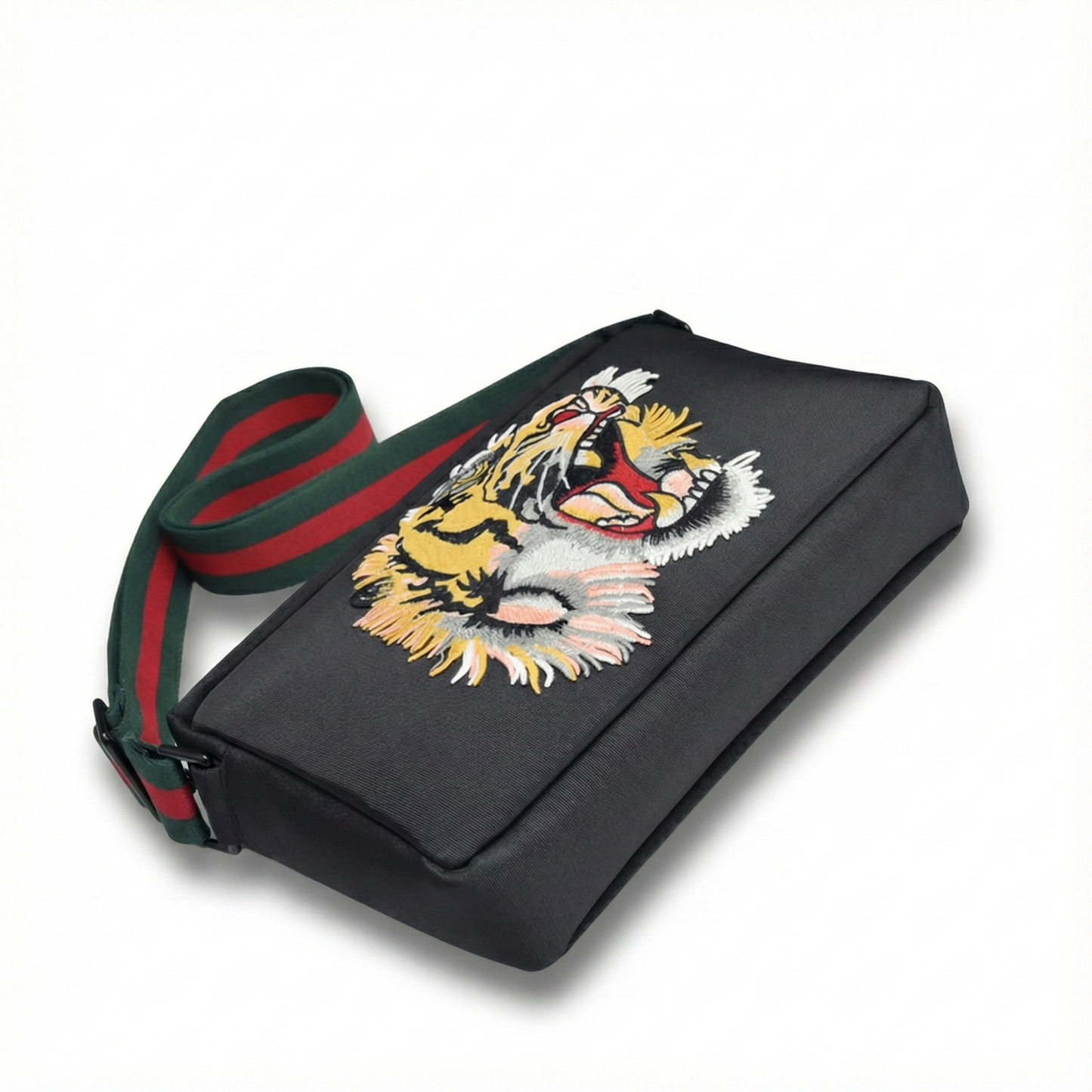 Tiger Embroidered GG Supreme Small Messenger Bag