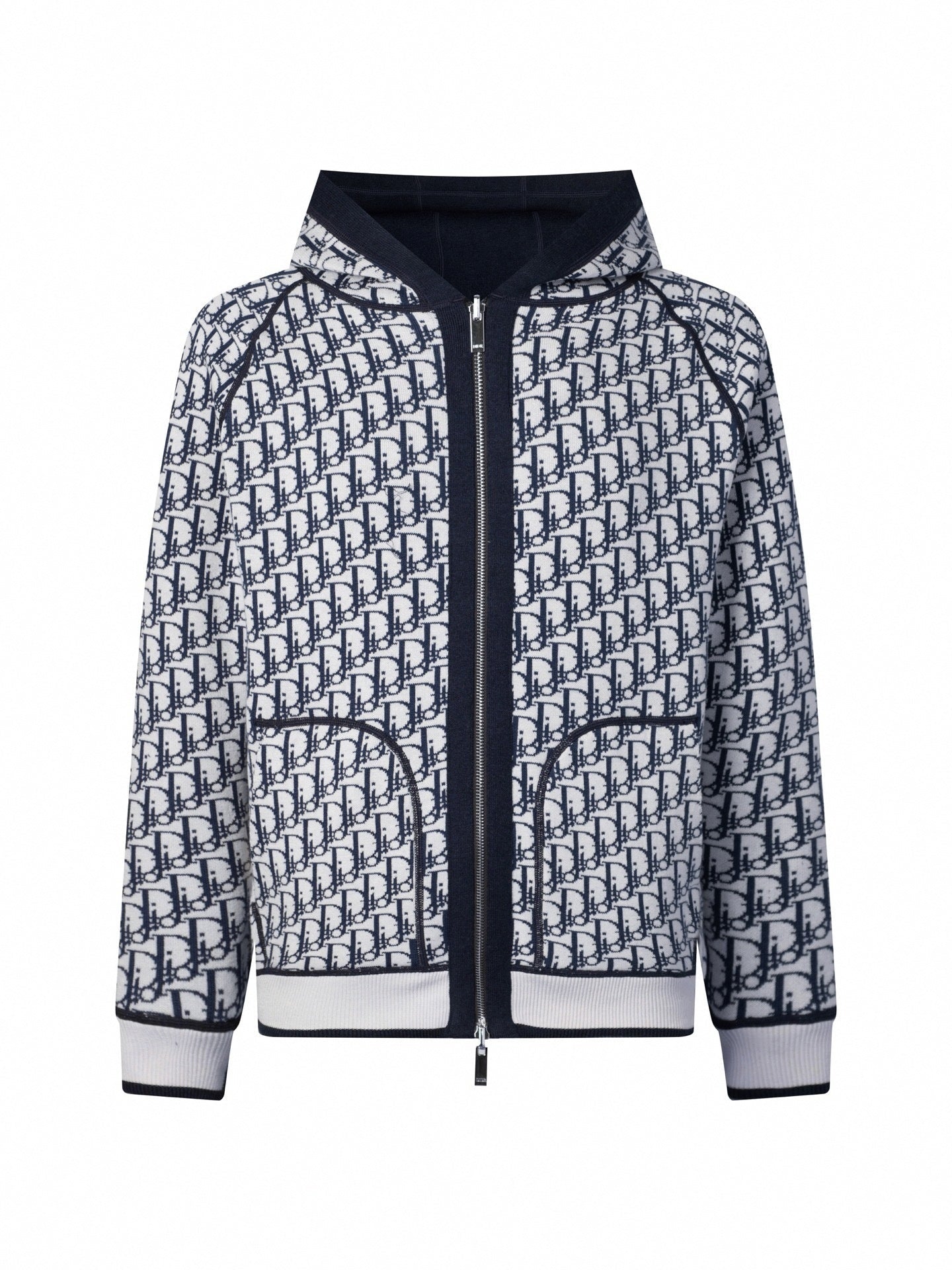 Oblique Wool Zip Hoodie