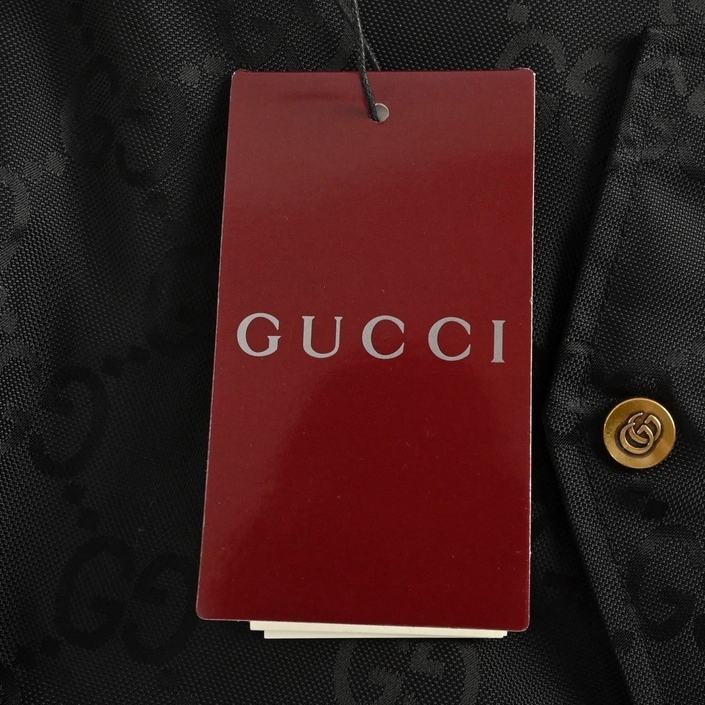 Black GG Monogram Padded Bomber Jacket