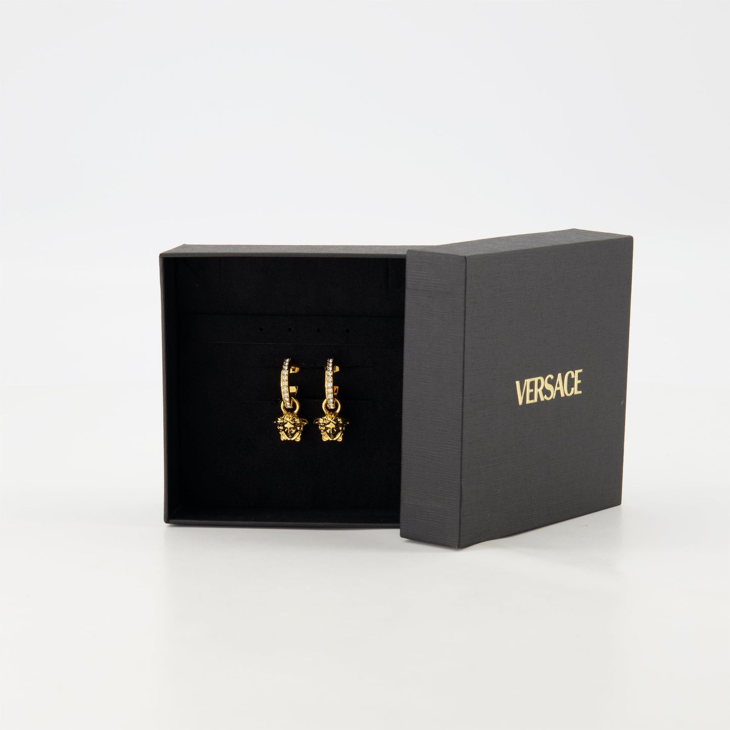 La Medusa Hoop Earrings with Crystals