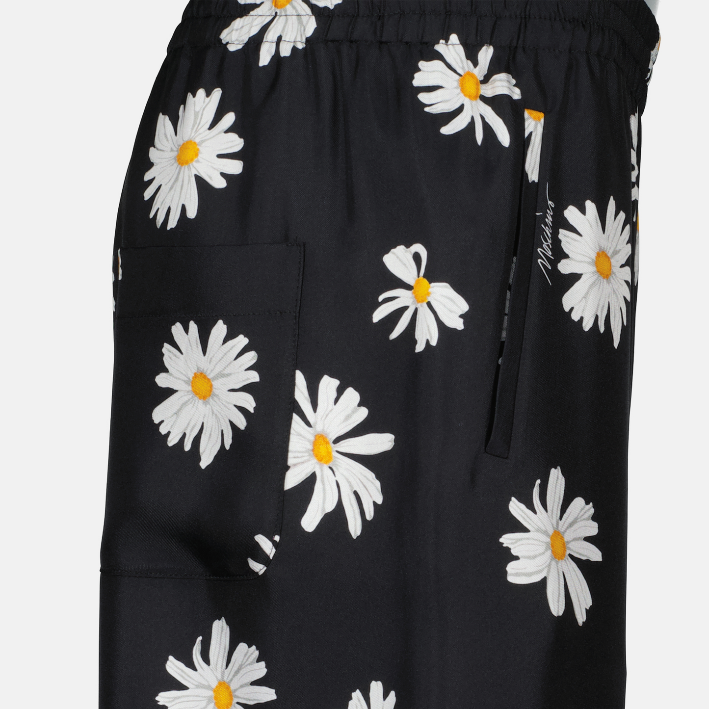 Black Floral Pants