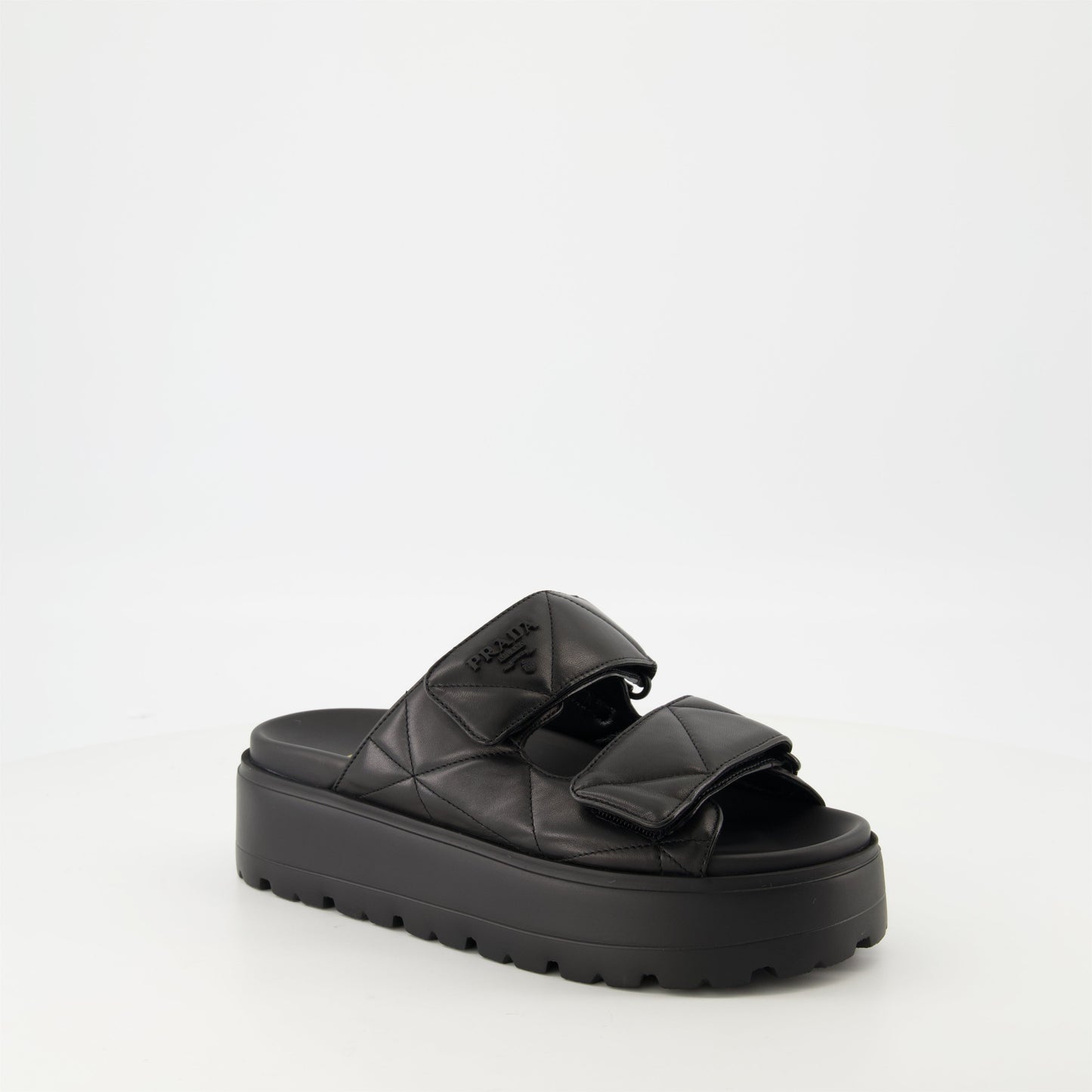 Quilted Leather Mules