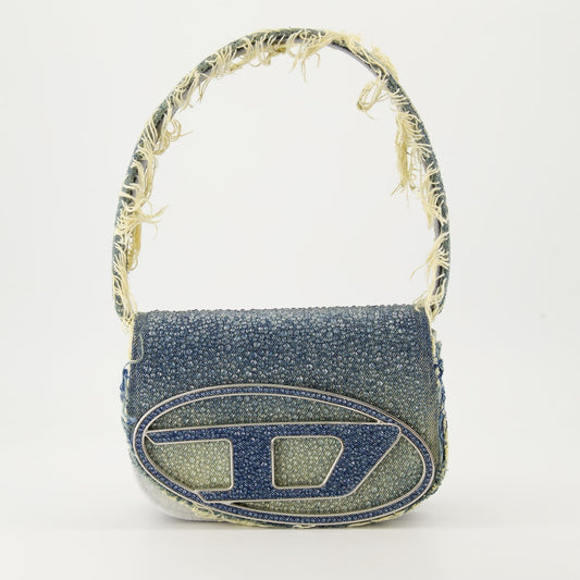 1DR Denim Studded Bag
