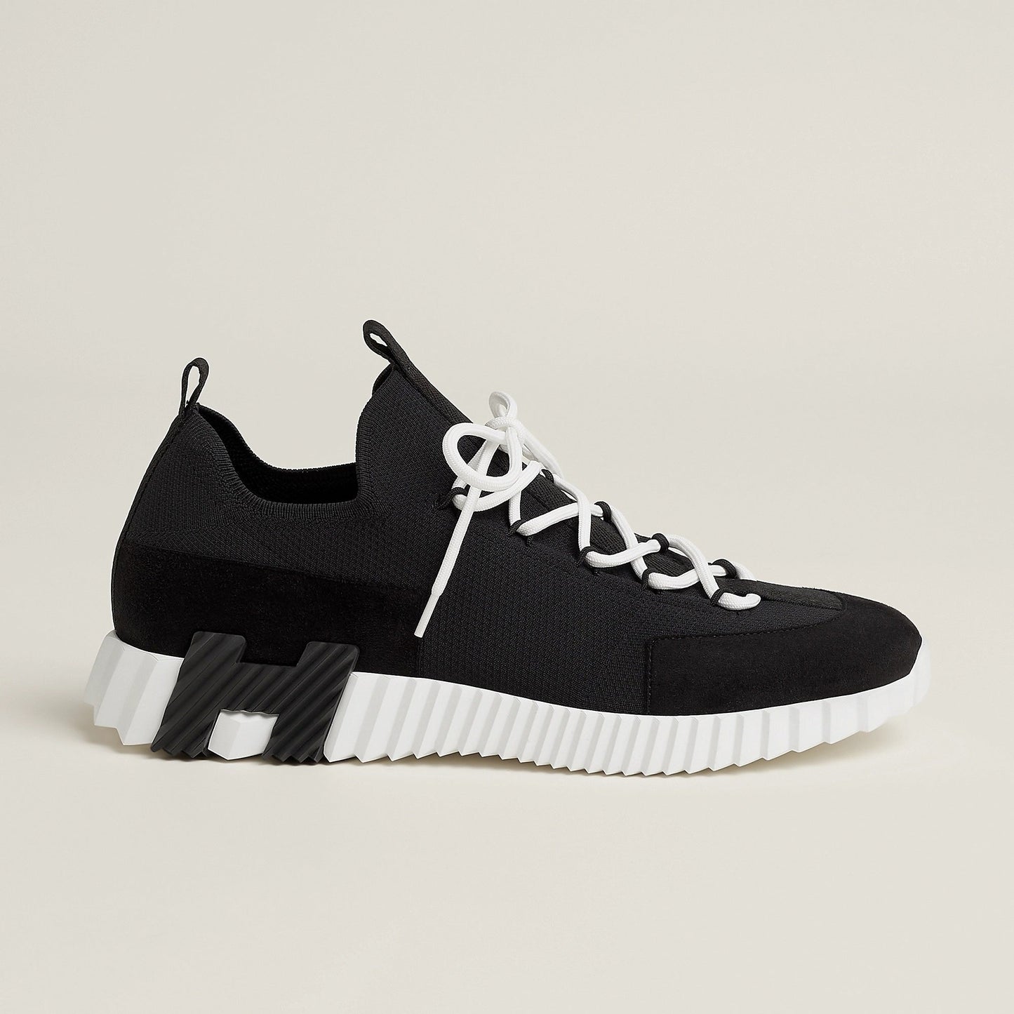 Lift Knit Slip-On Sneakers in Black & White