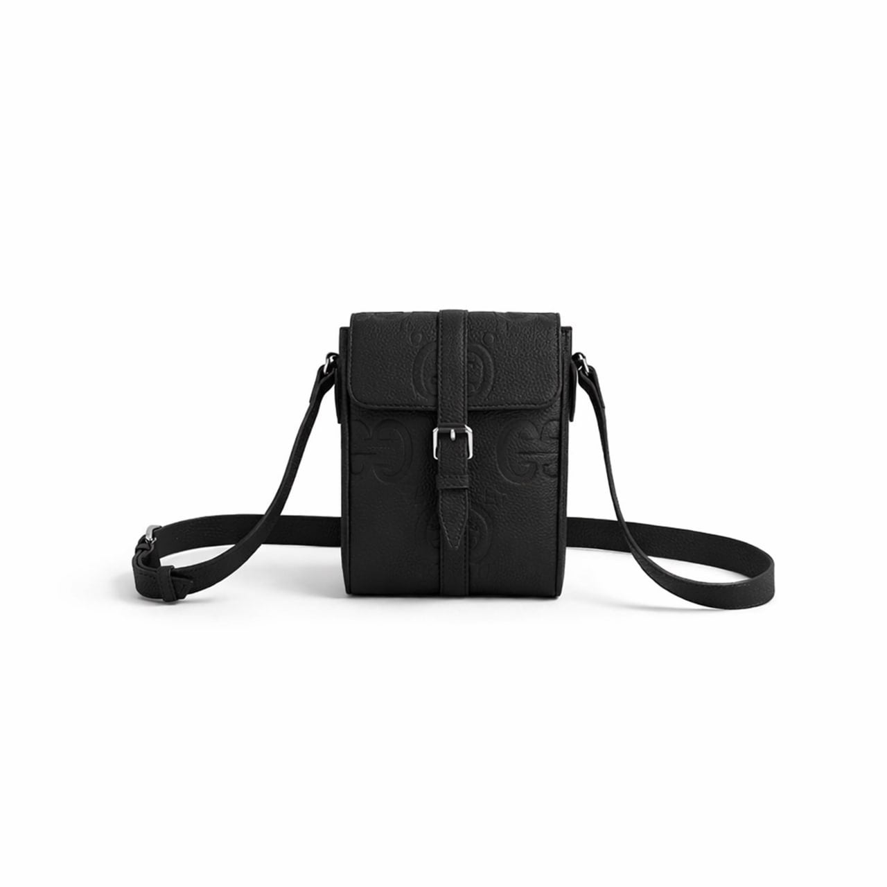 Gucci Embossed GG Leather Mini Crossbody Bag – Black