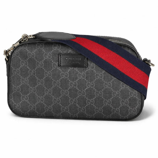 GG Supreme Canvas Shoulder Bag – Black