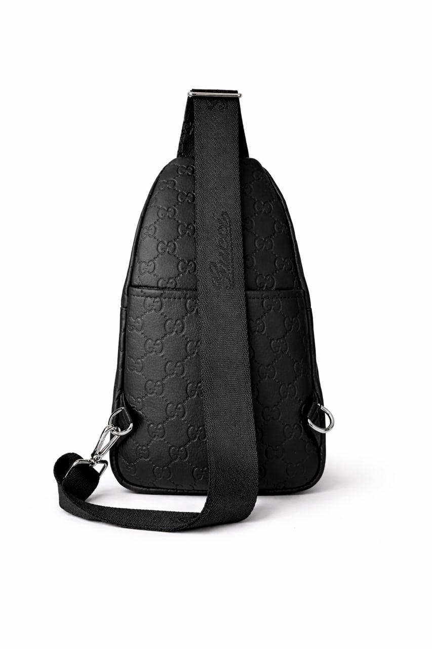 GG Embossed Leather Sling Bag