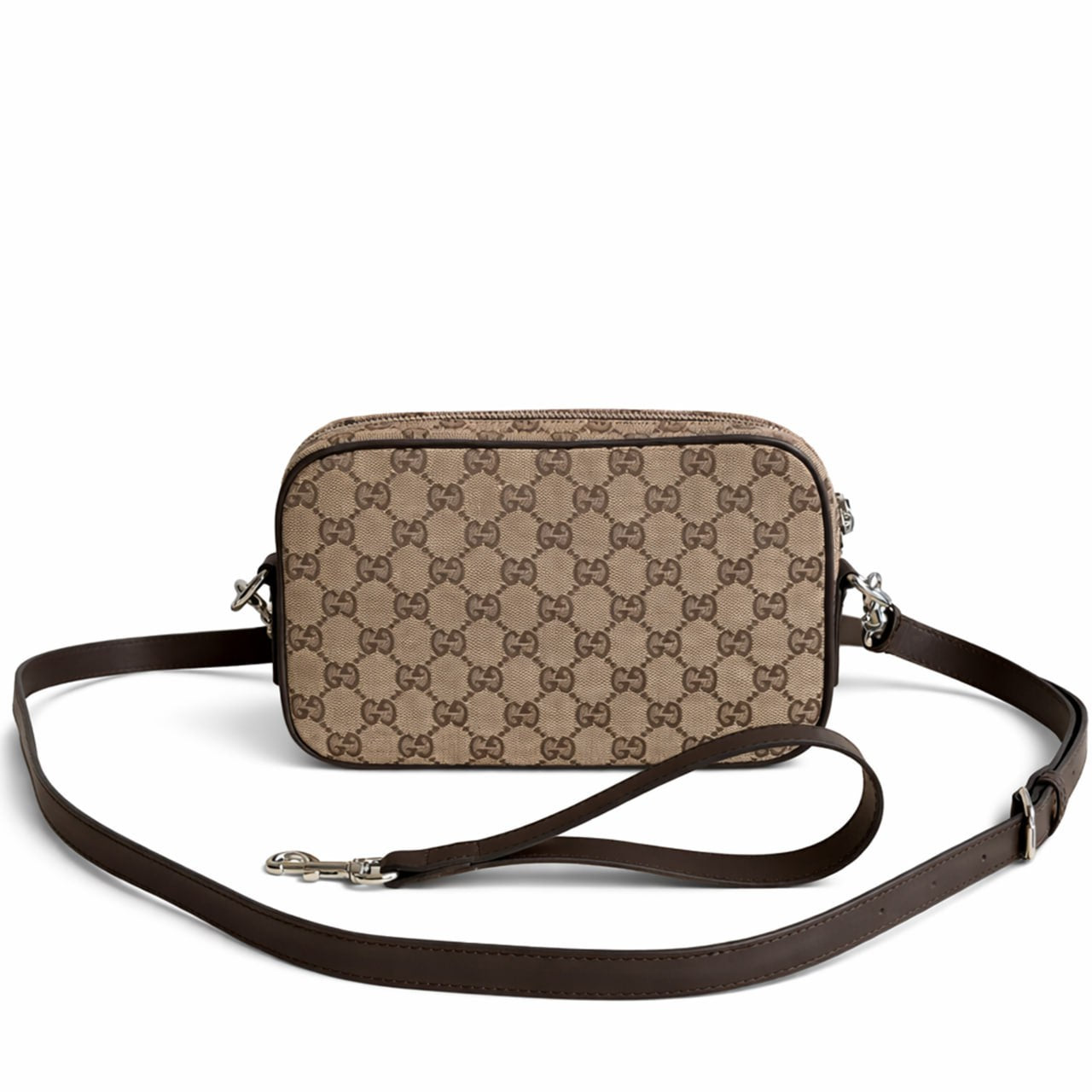 GG Canvas Shoulder Bag – Beige & Brown