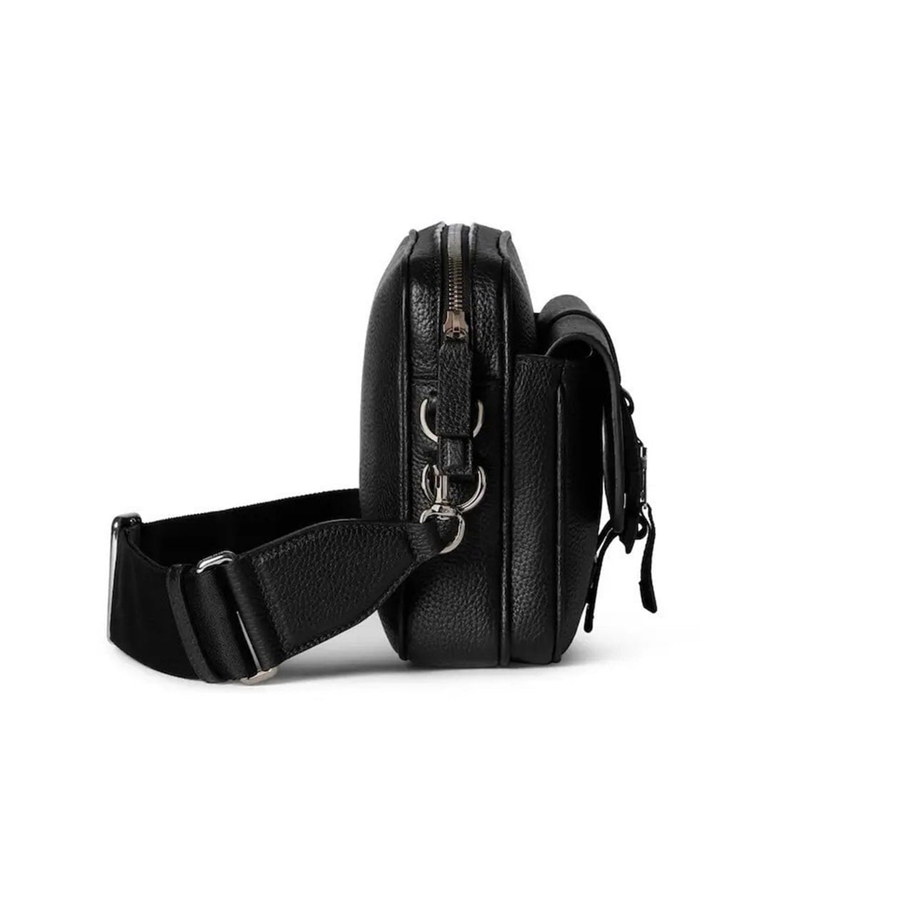 Gucci Web Small Leather Shoulder Bag – Black