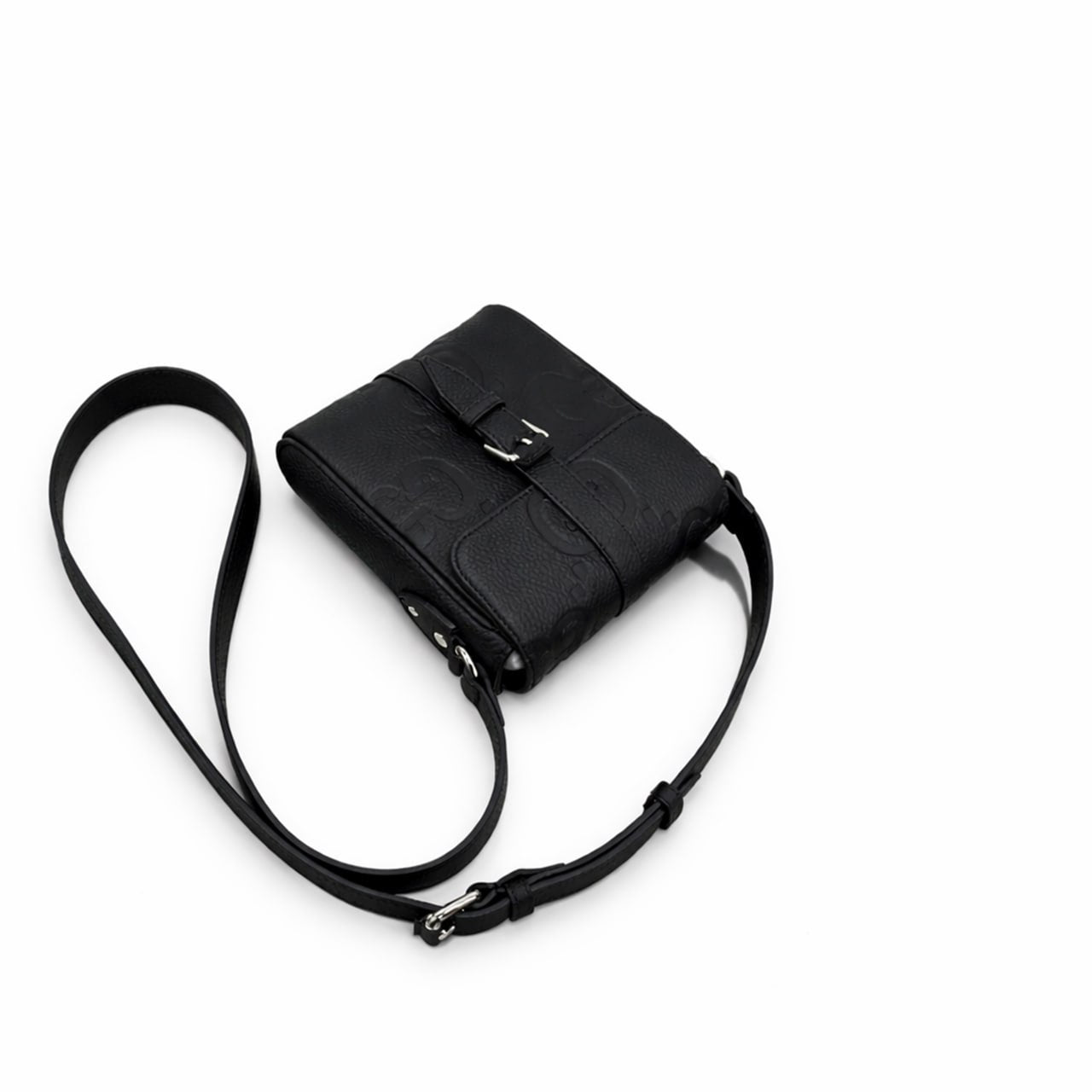Gucci Embossed GG Leather Mini Crossbody Bag – Black