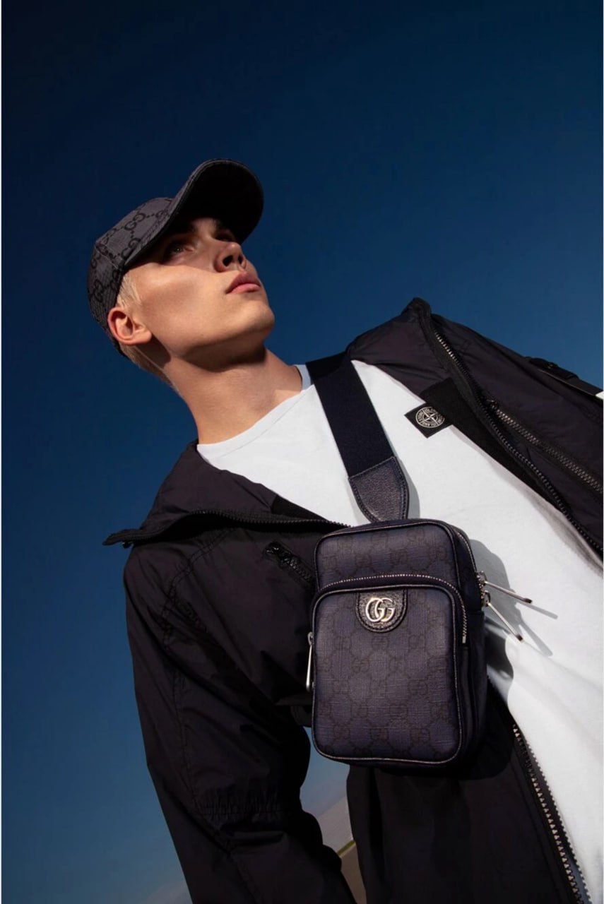 Gucci GG Supreme Mini Crossbody Bag – Dark Blue