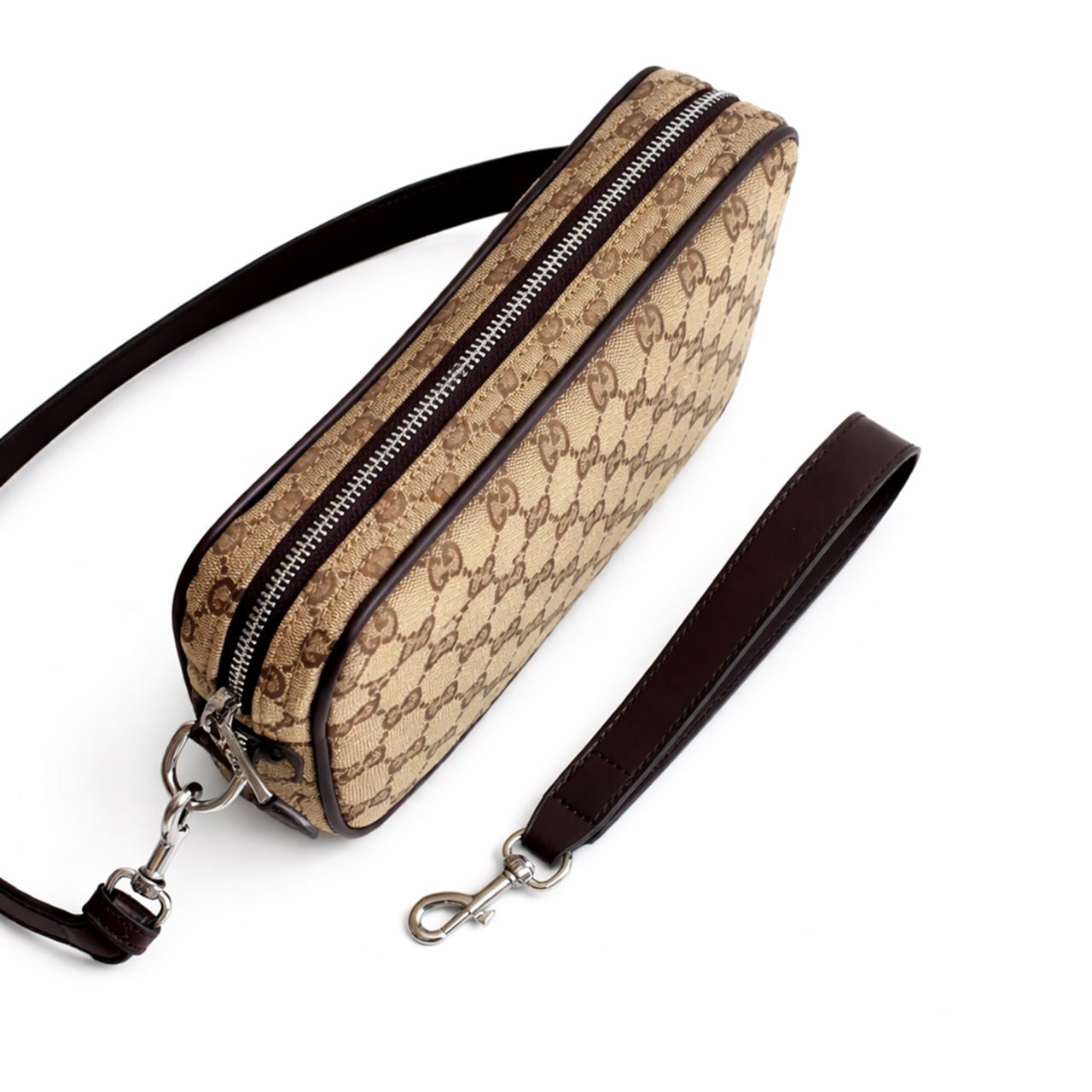 GG Canvas Shoulder Bag – Beige & Brown