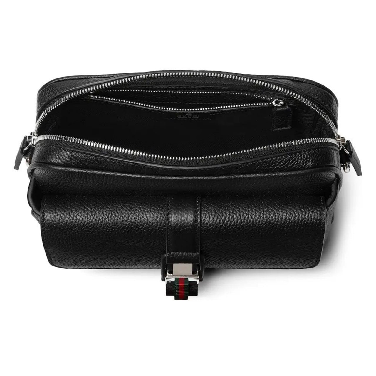 Gucci Web Small Leather Shoulder Bag – Black