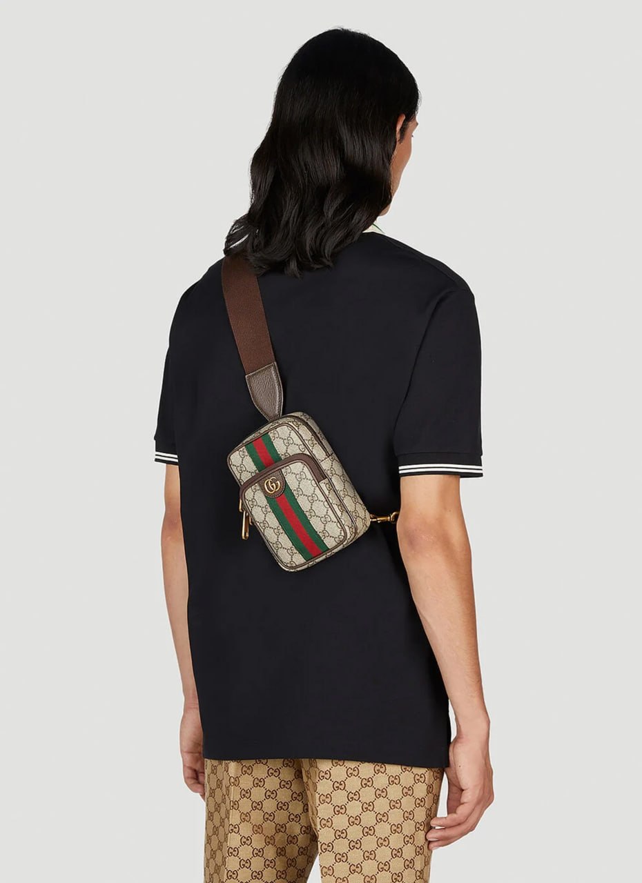 Ophidia GG Supreme Mini Shoulder Bag – Beige