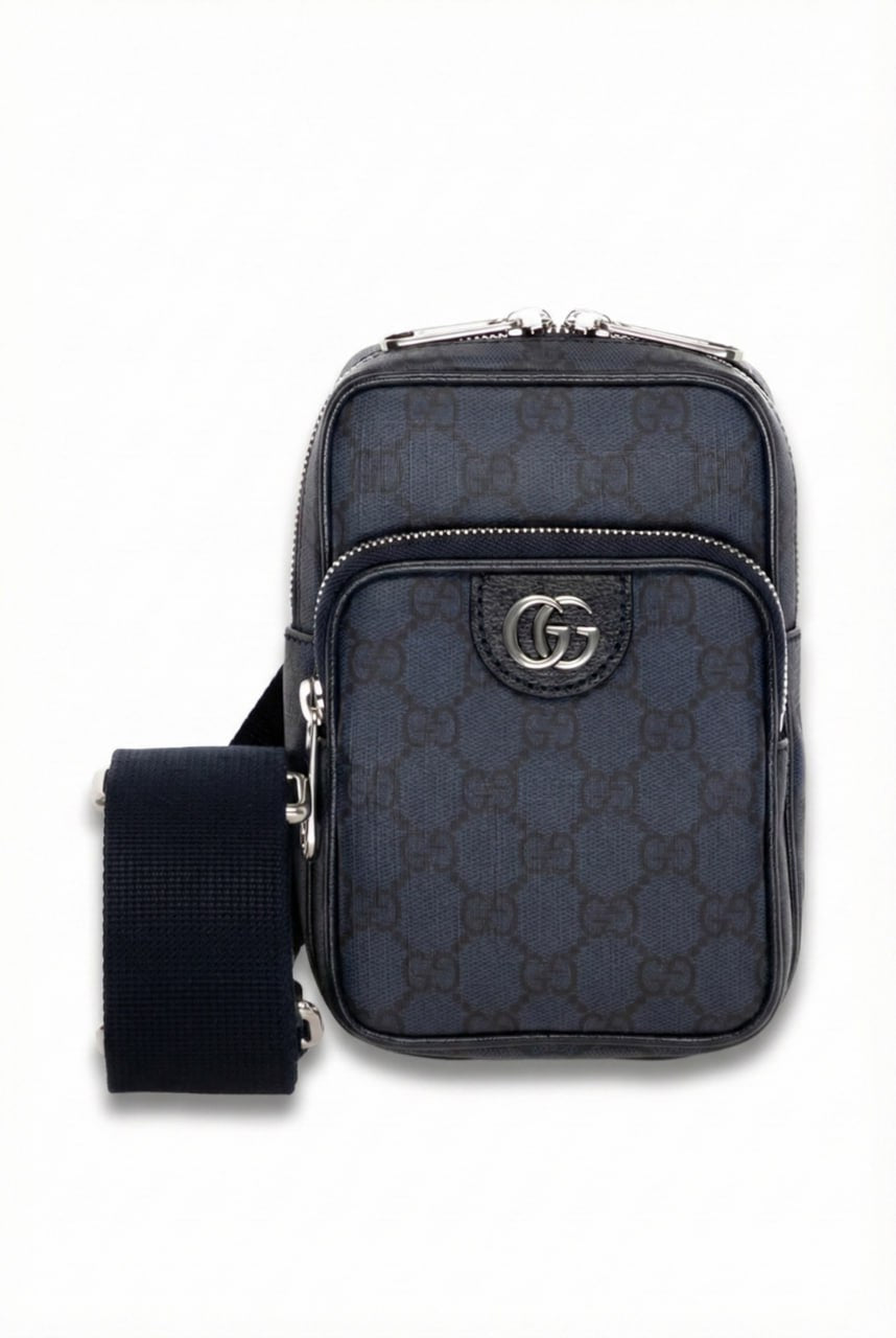 Gucci GG Supreme Mini Crossbody Bag – Dark Blue