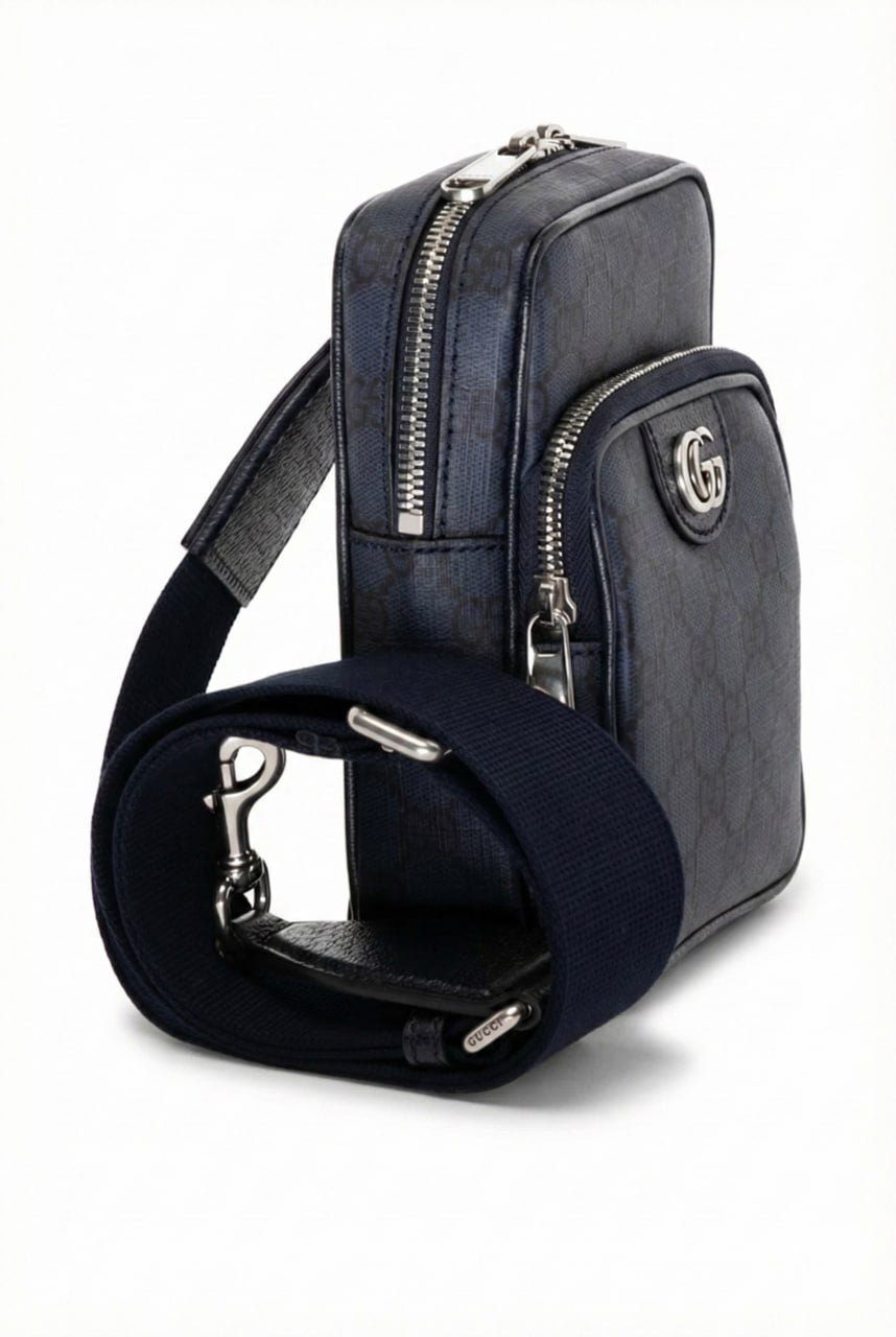 Gucci GG Supreme Mini Crossbody Bag – Dark Blue