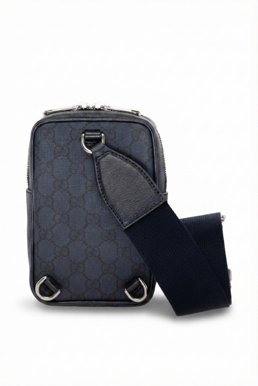 Gucci GG Supreme Mini Crossbody Bag – Dark Blue