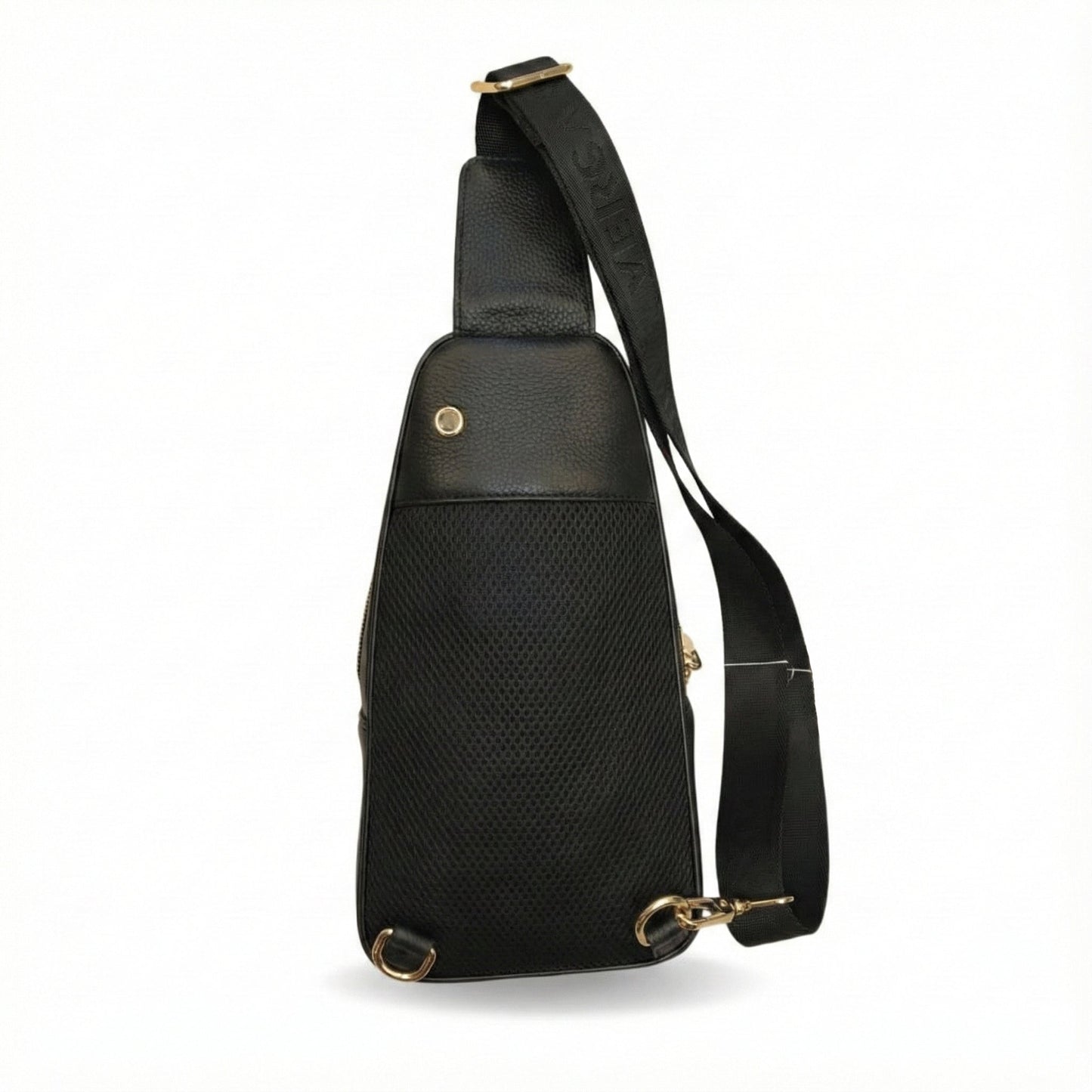 Medusa Head Quilted Leather Sling Bag
